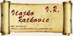 Vlajko Ratković vizit kartica